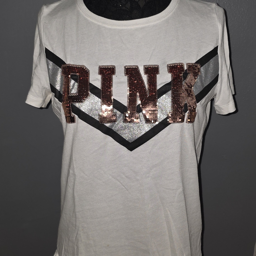 PINK By Victoria's Secret Sequin Graphic Tees - Bundle - Picture 9 of 16
